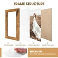 thumbnail image 3 of HOUSE DAY 5x7 Picture Frames Set of 6, Rustic Photo Frames Collage for Wall Decor Mounting or Table Display,Home Decorative Wall Gallery Picture Photo Frame Wood Brown,Walnut, 3 of 9