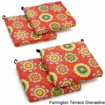 Blazing Needles 20-inch by 19-inch Spun Polyester Chair Cushion (Set of Four)