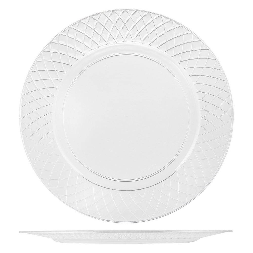 Host & Porter Clear Plastic Dessert Plates, 6.25", 10 Ct, Great for