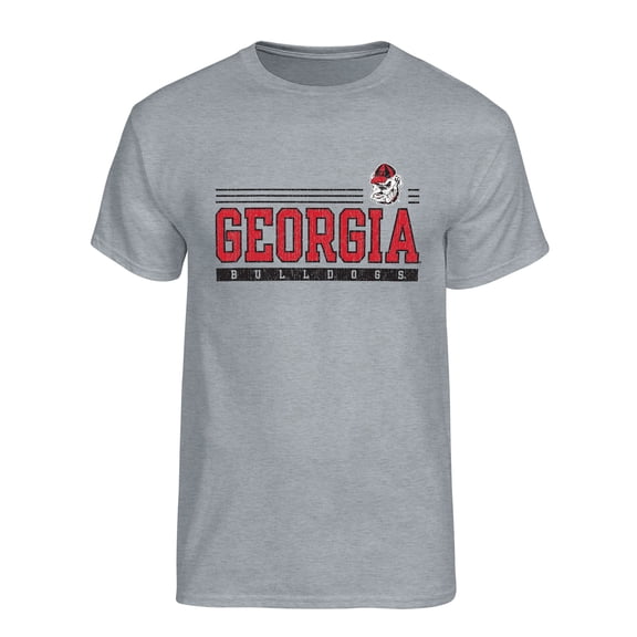 NCAA Men's Georgia Bulldogs Heather Gray Logo T-Shirt