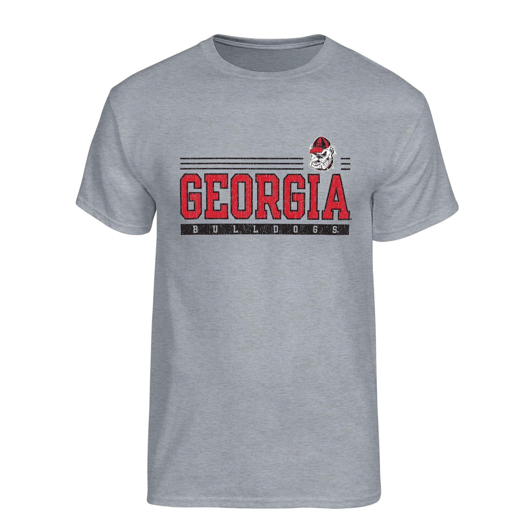NCAA Men's Georgia Bulldogs Heather Gray Logo T-Shirt