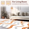 thumbnail image 2 of ODIKA 4'x6' Machine Washable Non-Slip Area Rug, Horizon Illusion Abstract Design With Flowing High Traffic Rug, Orange, 368418, 2 of 7