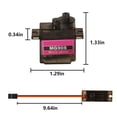 thumbnail image 4 of 12Pcs Mg90S Servo Micro 180 9G Servo Motor Engranado Micro Servo Motor 9G Robot Inteligente Compatible Con Proyecto Raspberry Pi Coche Helicóptero Avión Barco (180 Giratorio), 4 of 5