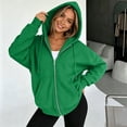 thumbnail image 2 of longantii Zip Up Hoodie For Women 2026 Y2k Lightweight Jacket wih Pockets | Women Casual Hoodies Lightweight Fall Winter Jackets Long Sleeve Full Zip Sweatshirt with Hood Green XXL, 2 of 6