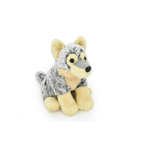 Wolf, Sitting, Timber, Gray, Realistic Cute Stuffed Animal Plush Toy Kids Educational Gift 15" C011 BB102