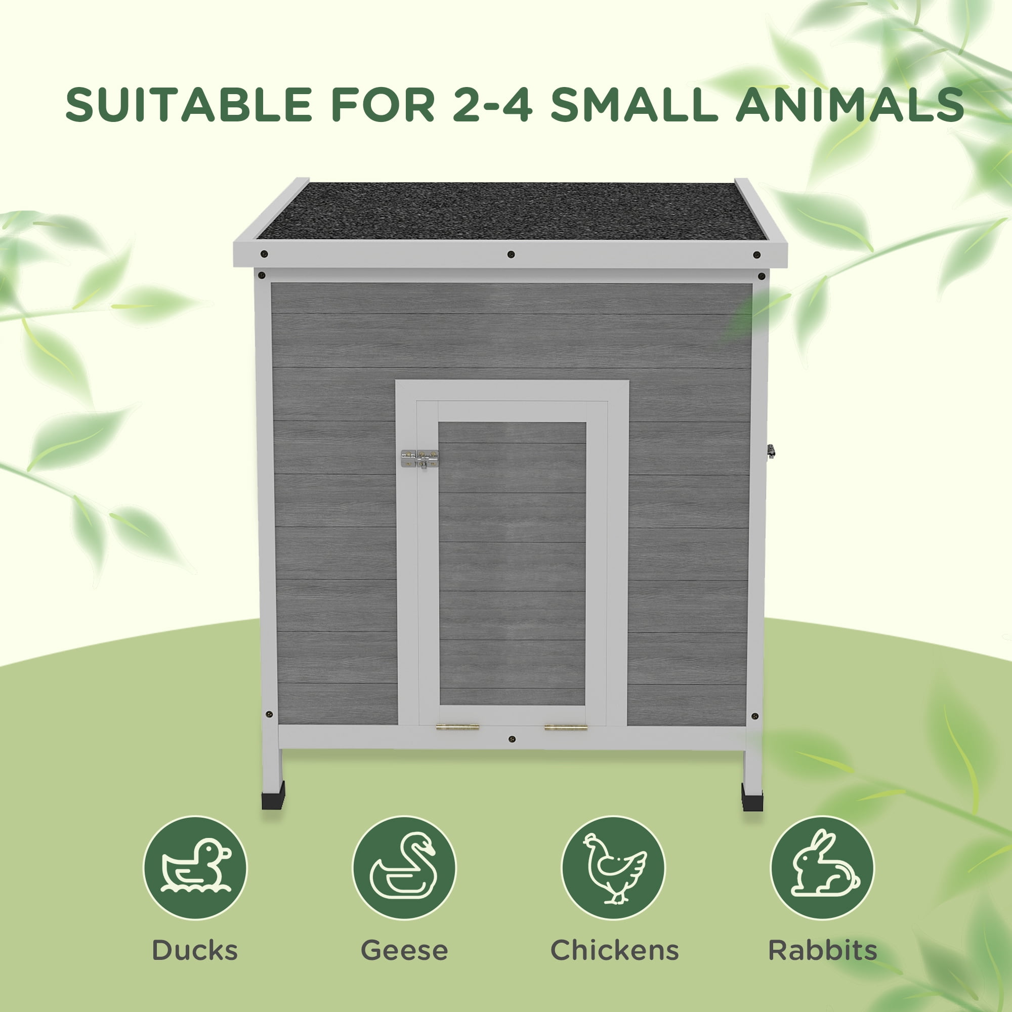 Wooden with Openable Roof Cage, Removable Floor, Double Doors, 25" x 32" x 30"