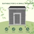 thumbnail image 6 of PawHut Duck Coop, Wooden Duck House with Openable Roof, Removable Floor, Double Doors, Ramp, for 2-4 Ducks, Geese, Rabbits, Chickens, 25" x 32" x 30", 6 of 9