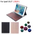 thumbnail image 3 of TORUBIA Wireless Bluetooth Keyboard For iPad 10.2 inch 2019 Wireless Colorful Backlit No Delay Ultra Sensitive Split Keyboard Holster With Magnetic Buckle Black, 3 of 8