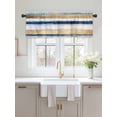 thumbnail image 2 of Valances for Windows Gold Blue Graffiti Rod Pocket Cafe Window Treatments Valance Curtains for Kitchen Bathroom Laundry Basement Windows 56"x16", 2 of 9