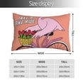 thumbnail image 2 of KLL Flamingo Riding a Bicycle Pillow Covers Envelope Closure,Super Soft and Cozy Fuzzy Fleece Pillow Case Cover (No pillow core） 16"x24", 2 of 5