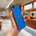 thumbnail image 1 of Tzomsze iPhone SE 2022/iPhone SE 2020/iPhone 8/iPhone 7,Luxury Love Heart Plating Phone Case for Women Girl Shockproof Slim Protective Cover iPhone SE 4.7 inch, Blue, 1 of 8