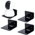 thumbnail image 2 of 4pcs Floating Wall Shelves Black Acrylic Shelves Small Shelf Display Hanging Shelves, 2 of 9