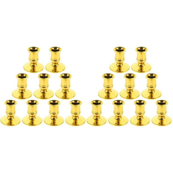 LOLIPPYY Pillar Candle Holder Golden Indoor 40Pcs 2.36x2.28x2.28in