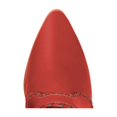 thumbnail image 3 of XYD Women Pointed Close Toe Slip-on Clog Mules Braided Trim Chunky Block Heel Slide Casual Dressy Shoes Size 7 Red, 3 of 4