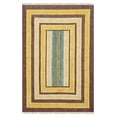 thumbnail image 2 of Casavani Hand Block Printed Brown Cotton Square Dining Room Carpet Outdoor Patio Rug 6x6 feet, 2 of 6
