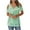 Green 03, variant on Women's Summer Trendy Tops Floral Printed Cold Shoulder Tunic Tee Shirt V Neck Short Sleeve Casual Blouses Beach Outfits (XL, Green 03)