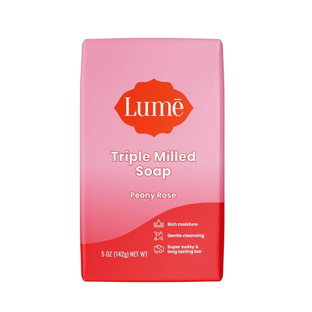 Jabón Lume, rico en hidratación y limpieza suave, 150 ml (rosa peonía)