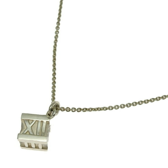 Pre-Owned Tiffany SV925 Atlas Cube Women's and Men's Necklace Silver 925 (Good)
