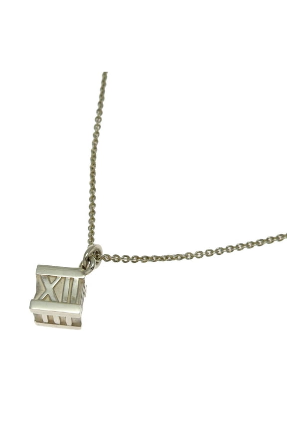 Pre-Owned Tiffany SV925 Atlas Cube Women's and Men's Necklace Silver 925 (Good)