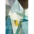 thumbnail image 2 of PI Studio 17x24 Black Ornate Wood Framed with Double Matting Museum Art Print Titled - Blue Geometric II, 2 of 4