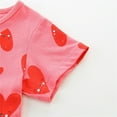thumbnail image 7 of WIBACKER 2-7T Toddler Girls Short Sleeve Dress Hearts Cotton Casual Summer Jersey Dresses with Pockets, 7 of 7