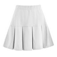 thumbnail image 3 of Aayomet Women'S High Waist Skirt Women's Solid Basic Below Knee Stretchy Pencil Skirt,White M, 3 of 4