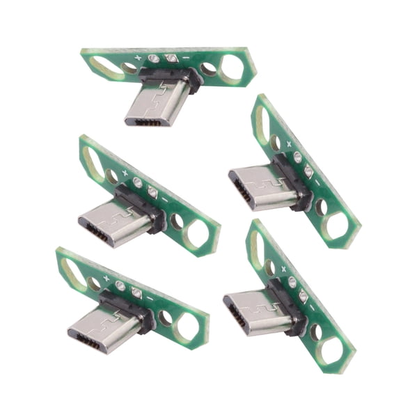 CY 5pcs/set DIY OEM Micro USB2.0 Male Plug Connector 7mm Length with PCB Mounting Assembly Solder Type