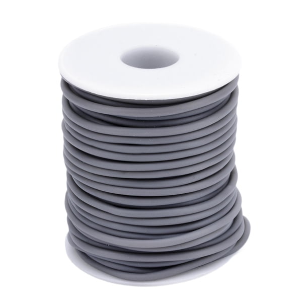 Cordón para tejer, cordón elástico flexible hueco, 5000 cm Gris