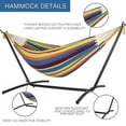 thumbnail image 2 of Ezone Adjustable Hammock Bed with Space Saving Steel Stand - Portable, Easy Set Up Indoor/Outdoor Hammock for Two, 2 of 5