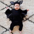 thumbnail image 5 of REDARER Halloween Baby Clothes - My First Halloween Outfit Baby Boy Girl Role Play Clothes Bat Clothes Hoodie Romper Playsuit Jumpsuits, Halloween Decorations,Color:4-Black Size:0-3 Months, 5 of 9