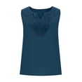 thumbnail image 4 of Lmueinov Tank Tops for Women Boho V-Neck Cotton Summer Shirt Relaxed Fit Sleeveless Blouse Womens Trendy Casual Work Soft Basic Shirt, 4 of 7