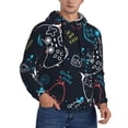 thumbnail image 2 of Naloa Joystick Gamepad Men's Casual Hooded Collar Drawstring Hoodies Pullover Sweatshirts Casual Long Sleeve Shirts-Large, 2 of 7