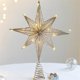 thumbnail image 3 of Adornos para árbol de Navidad, lámpara LED con forma de estrella, adornos navideños para el hogar, adornos para árbol, estrella de ocho puntas dorada, 3 of 5