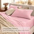 thumbnail image 4 of Bare Home Organic Flannel Sheet Set - 100% Organic Cotton - Deep Pocket - 3-Pieces - Twin, Light Pink, 4 of 10