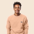 thumbnail image 4 of Dalix Panda Embroidered Fleece Crewneck Long Sleeve Sweatshirt Mens in Peach M Medium, 4 of 5