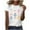 White, variant on QUNYINEY Crew Neck Shirts for Women Trendy Casual Pullover Short Sleeve Easter Tops Funny Loose Women's Tops
