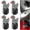 thumbnail image 4 of 4 Pack Cute Duck Glow in The Dark Tire Valve Caps Auto Tire Valve Stem Caps Decorative Tire Valve Caps for Cars Motorcycles and Bicycles (Black), 4 of 11