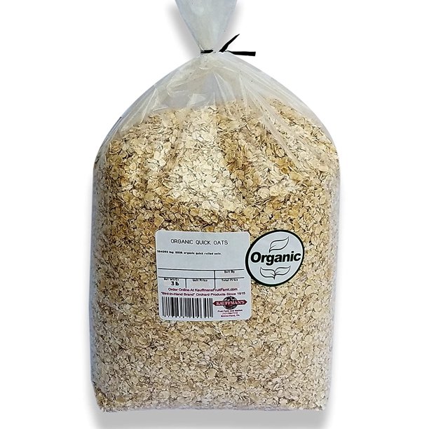 Bulk Organic NonGMO Quick Oats, 3 Lb. Bag (Pack of 4)