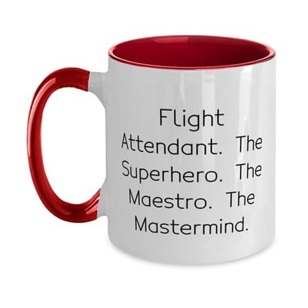 Nice Flight attendant Gifts, Flight Attendant. The., Flight attendant Two Tone 11oz Mug From Team Leader, Cup For Colleagues, Airplane, Crew, Travel, Service, Gift ideas for flight attendants