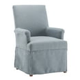thumbnail image 4 of Wovenbyrd Lakeshore Classic Covered Dining Arm Chair - Light Blue, 4 of 5