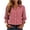 Red, variant on 3/4 Sleeve Shirts for Women Collared V‑Neck Gingham Plaid Blouses Smocked Ruffle Cuffs Button Down Casual Work Tops