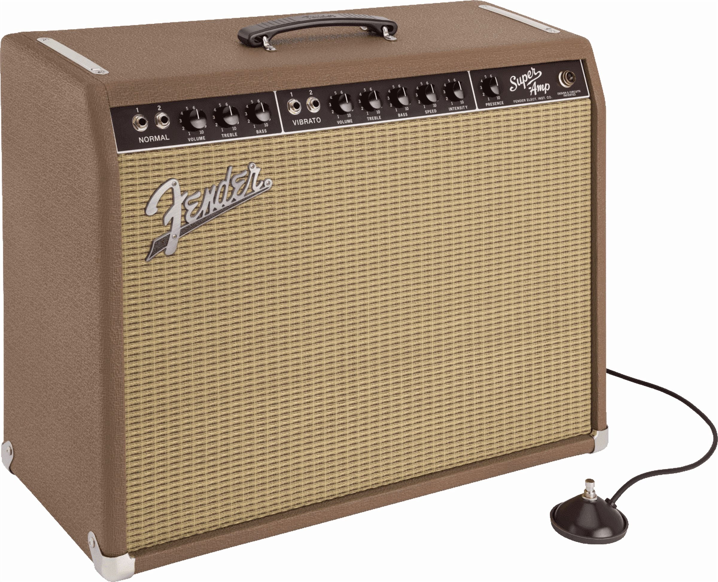 Fender '62 Super Amp Electric Guitar Tube Combo Amplifier, 40W, Brown Panel