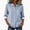 *Blue, variant on Women's Striped Button Down Shirt , Ladies' 3/4 Sleeve Collared Blouse , Casual Work Office Top For Women,Pink,XS-2XL