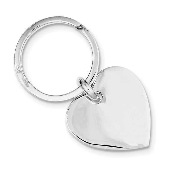 Beautiful Sterling Silver Heart Key Ring