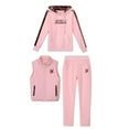 thumbnail image 7 of Women's 3-Piece Tracksuit Set - Hoodie, Padded Vest & Sweatpants with Embroidered Details, Casual Activewear, 7 of 7