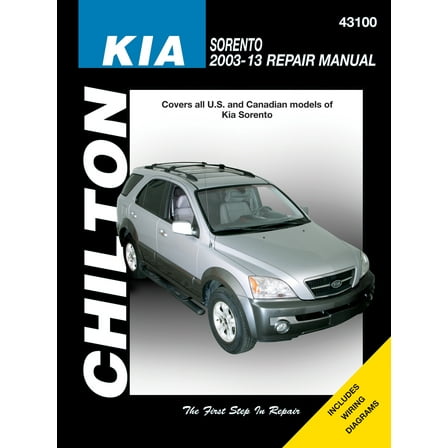 Kia for all models of Sorento (2003-13) Chilton Repair Manual (USA) ^