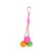 thumbnail image 4 of Pelota de sisal para gatos con cuerda larga, con sonido de campanilla, juguete para gatos, PP resistente. rosa naranja verde, 4 of 9
