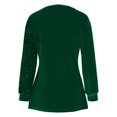 thumbnail image 4 of Uootdi Plus Size Sequin Tops for Women Sparkly Glitter Bow Crewneck Long Sleeve Shirts Evening Party Night Top Going Out Pullover Gift, 4 of 6