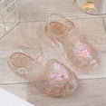 thumbnail image 4 of Gyujnb Girls Heart Sequin Jelly Sandals Soft Sole Casual Footwear,Adjustable Buckle Strap Closed Toe Water Shoes (Toddler, Little Girls),4.5-5 Years, 4 of 7