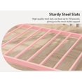 thumbnail image 4 of Senfot Twin Size Daybed Frame, Metal Platform Sofa Bed with Headboard, 12” Storage, No Box Spring Needed, Heavy Duty Steel Slats, Pink, 4 of 7